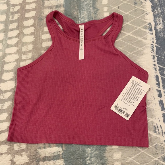 lululemon athletica Tops - Lululemon Ebb to Street RB Crop Tank size 12